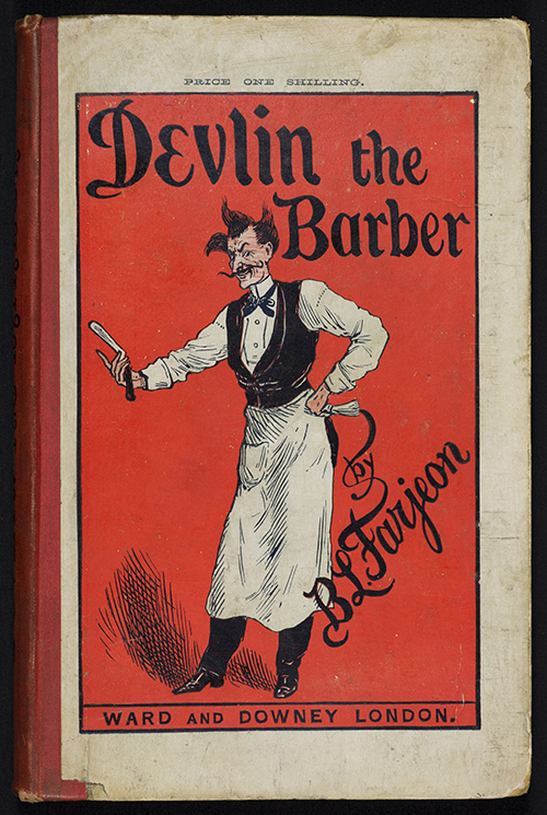 Front cover of Devlin the Barber by B. L. Farjeon (1888)