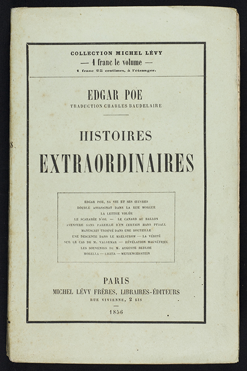 Front cover of Histoires Extraordinaires (1856)
