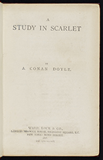 Title page of A Study in Scarlet by Sir Arthur Conan Doyle (1888)