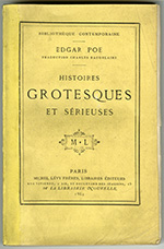 Front cover of Histoires Grotesques et
                                    Sérieuses by Edgar Allan Poe (1864)