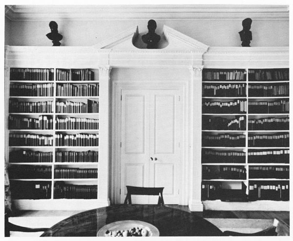Fleming's library in his home at Sevenhampton, near Swindon