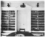 Fleming's library in his home at Sevenhampton, near Surndon