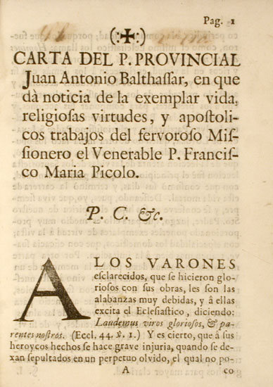 Title page of Balthasar's biographical work on Picolo