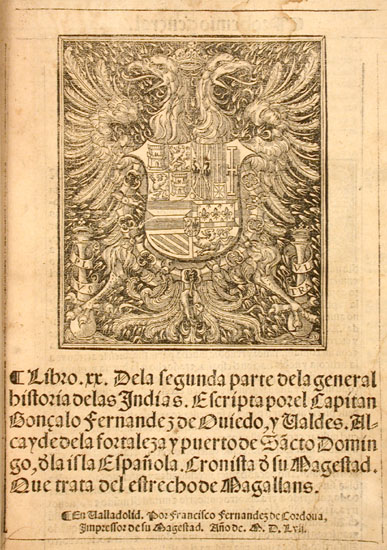 Title page, with wooduct arms of Spain