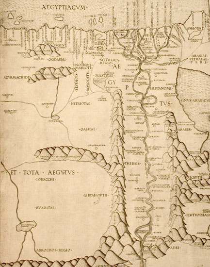 Map showing Egypt and the Nile River valley