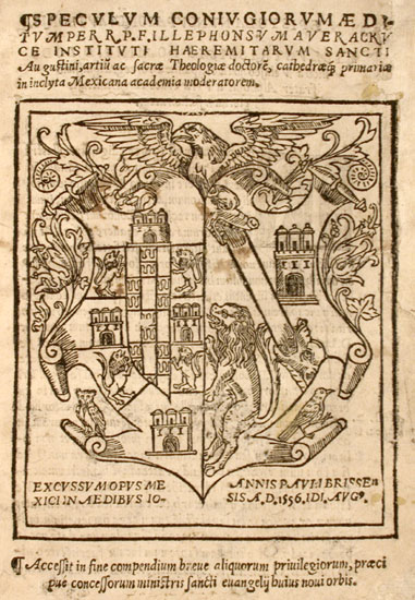 Title page, with large woodcut coat of arms