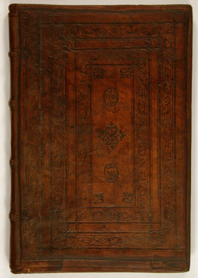 Upper cover; bound in contemporary Spanish blind-stamped calf