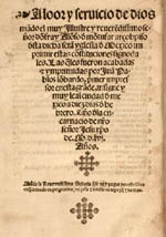 Colophon, in which Juan Pablos refers to himself as the first
                                printer of Mexico