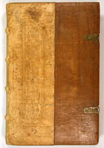 Front cover. Bound in an elaborately decorated calf binding in
                                the style of Grolier by Hague