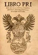Title page, below which is the coat of arms of Charles V