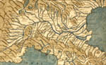 Detail of the Po River valley of Italy